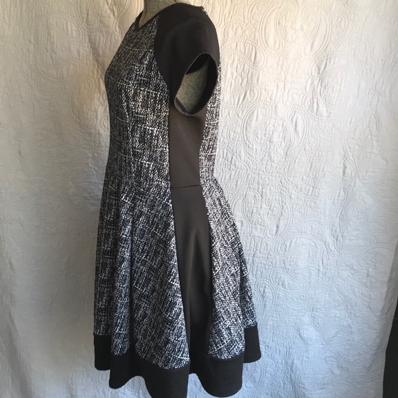 Black and White Fit and Flare dress - Picture 3 of 5